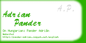 adrian pander business card